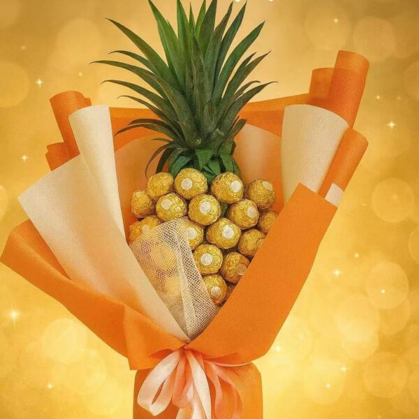 鳳梨招財旺旺花束