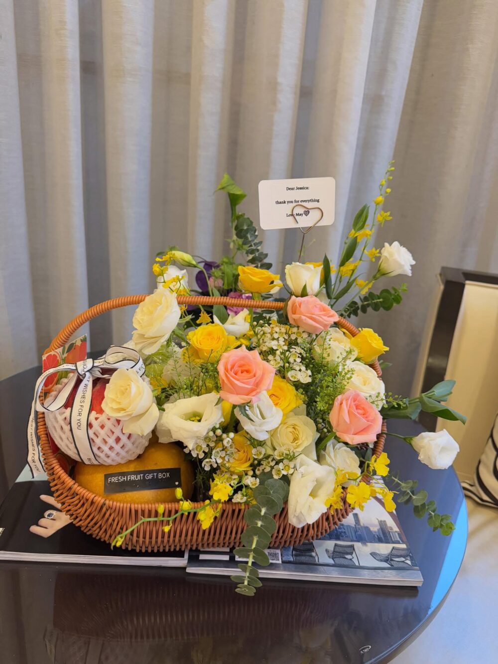 韓式風格花禮籃