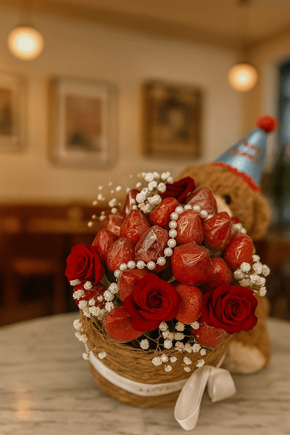 冬季限定-草莓熊抱桶