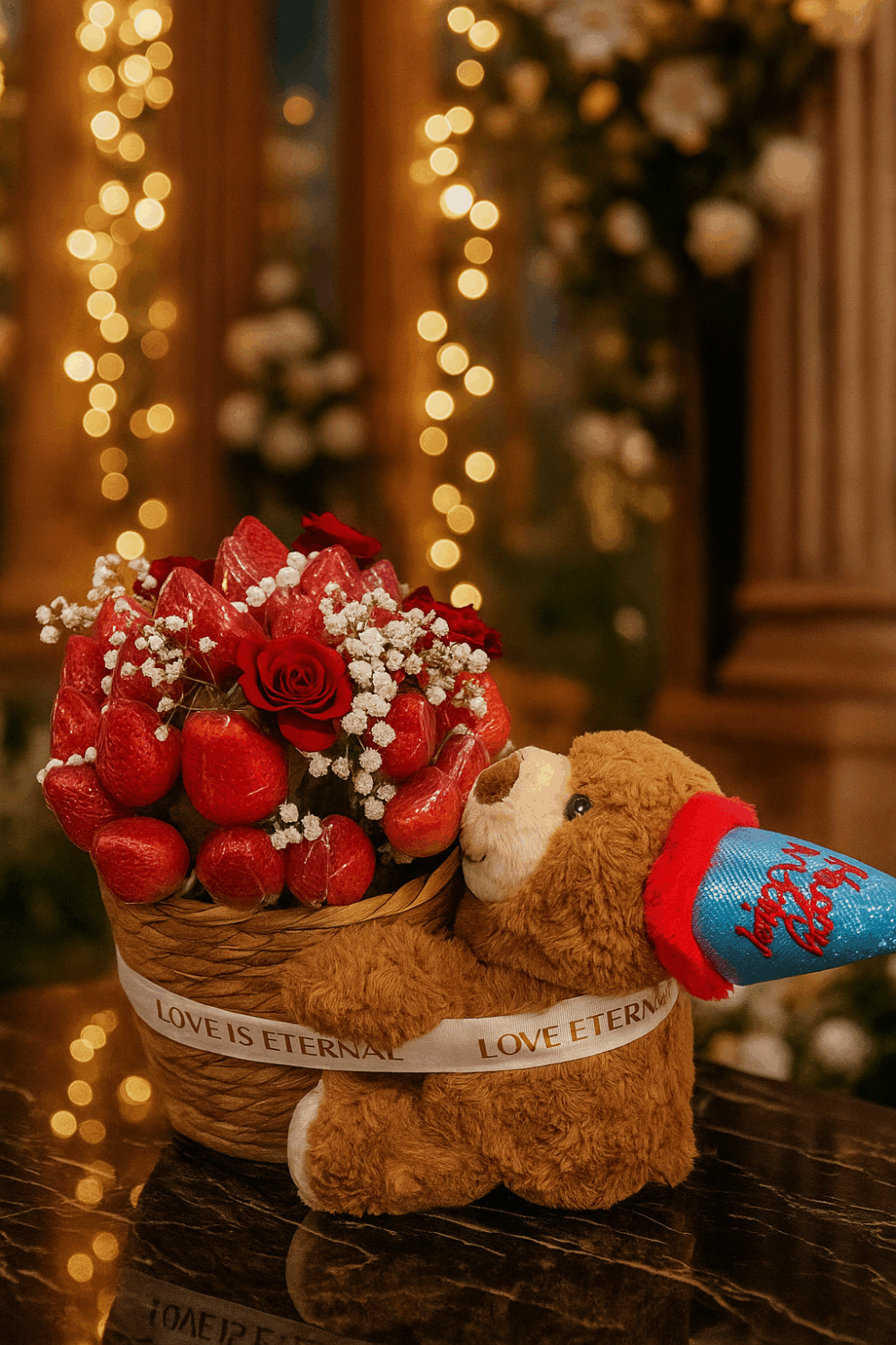 冬季限定-草莓熊抱桶