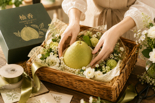 花藝師手工組裝精緻柚香果禮禮盒